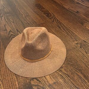 Nordstrom Women’s Packable Fedora Hat Hermès Ribbon Brown Size Small